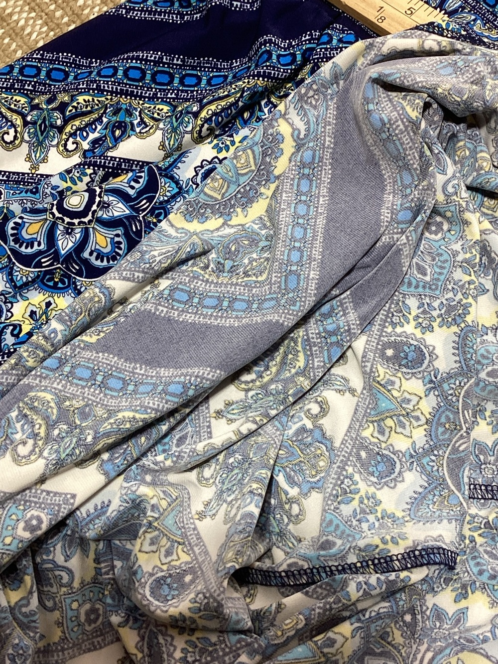 London Times Size 16 Navy and Blue Printed Halter Maxi Dress - Picture 13 of 14